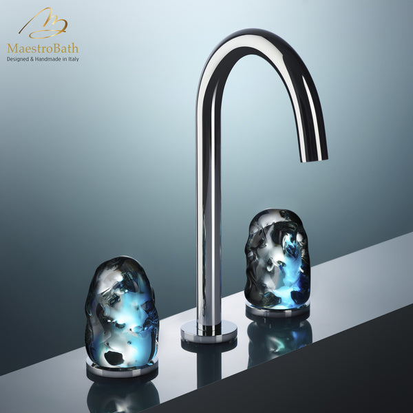 ETEREO Luxury 3-hole Bathroom Faucet | Polished Chrome #color_polished chrome