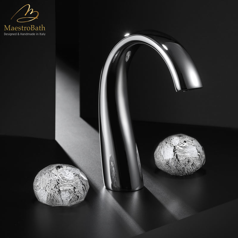 GLAMOUR 3-Hole Luxury Bathroom Faucet | Polished Chrome