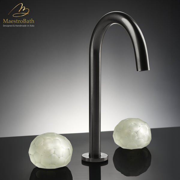 NIDO 3-Hole Luxury Bathroom Faucet | Brushed Gun Metal