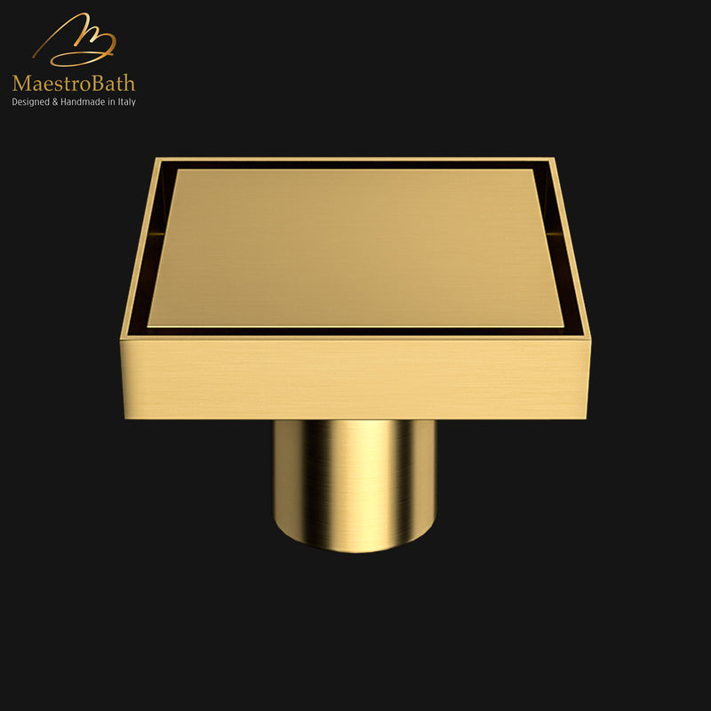 Modern Shower Linear Drain 100 | Brushed Gold