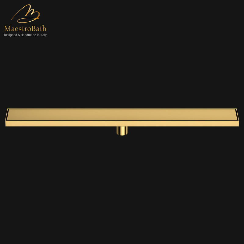 Modern Shower Linear Drain 915 | Brushed Gold