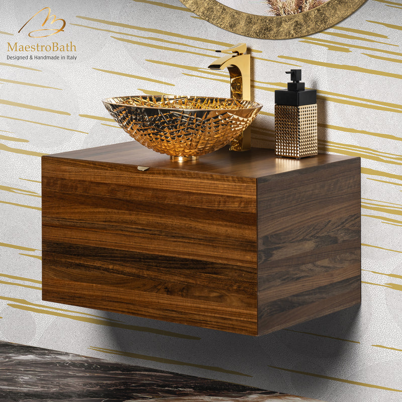 Dora 75 Bathroom Vanity | Walnut