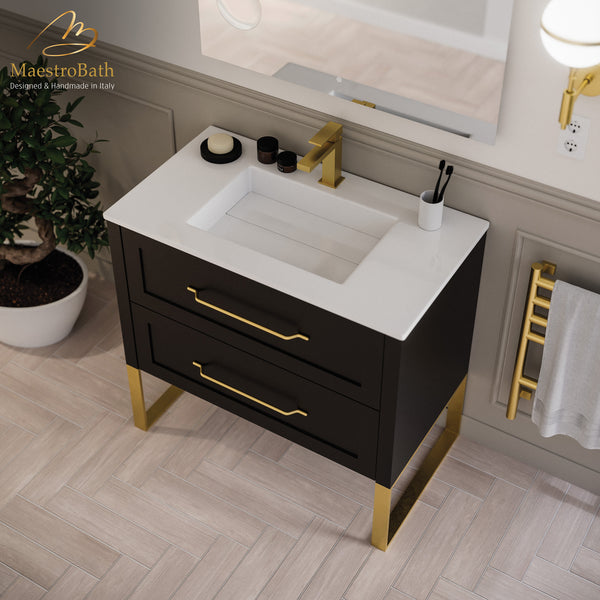 Classic 80 Bathroom Vanity | Black #color_black