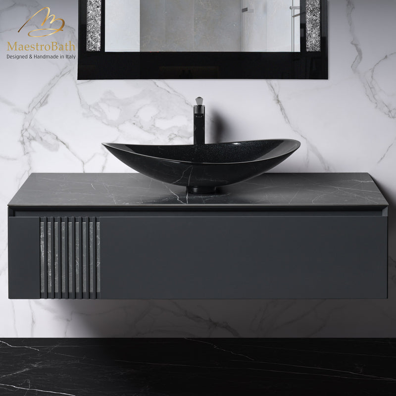 Mantua Bathroom Vanity 48" | Black