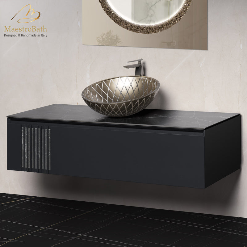 Mantua Bathroom Vanity 48" | Black