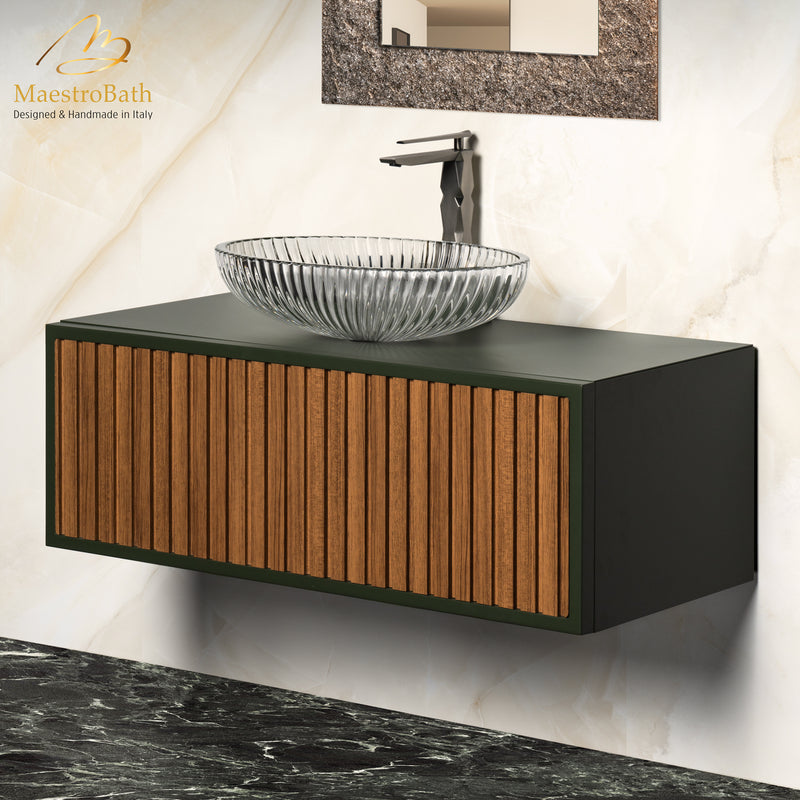 Orient 100 Bathroom Vanity | Olive Green