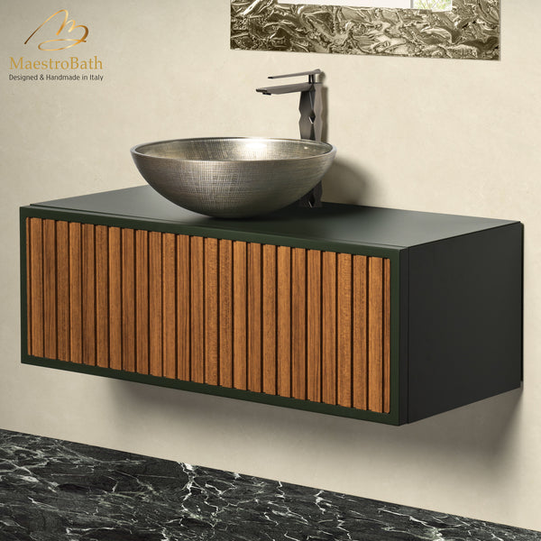 Orient 100 Bathroom Vanity | Olive Green #color_olive green