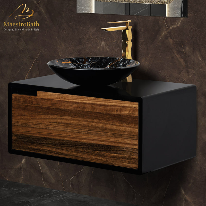 Petrus 80 Bathroom Vanity | Walnut