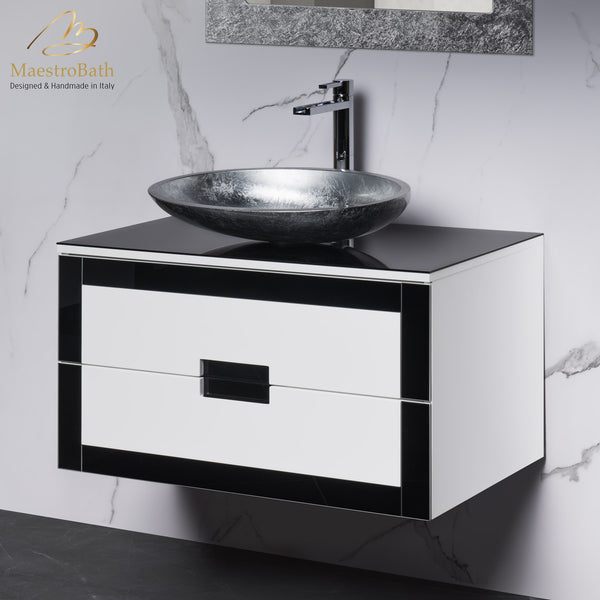 Luxury Bathroom Vanity 32" | Black and White