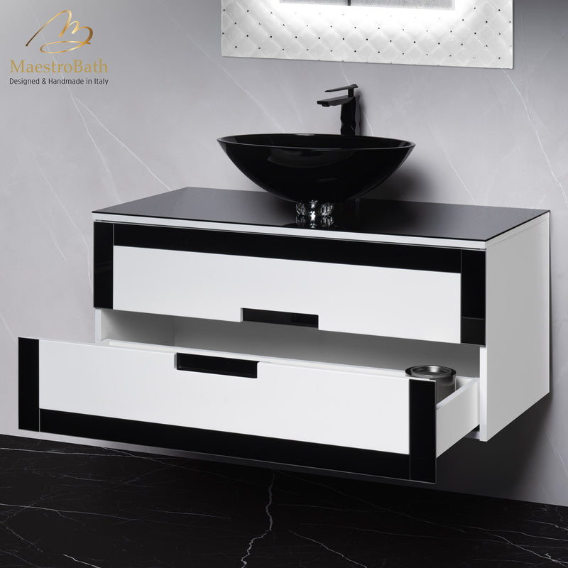 Luxury Bathroom Vanity 40" | Black and White