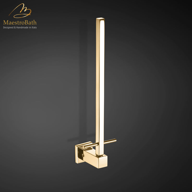 Modern Vertical Roll Holder | Polished Gold