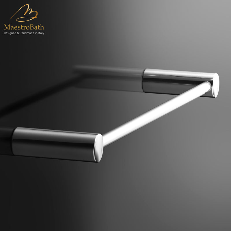 Luxury Towel Bar 12" | Polished Chrome