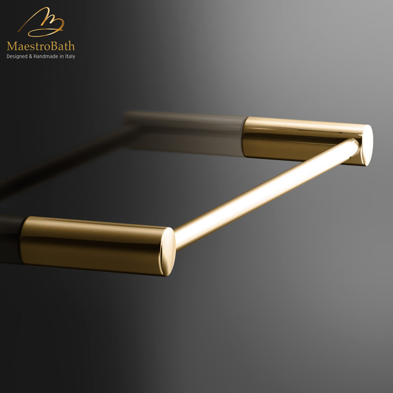 Luxury Towel Bar 12" | Polished Gold