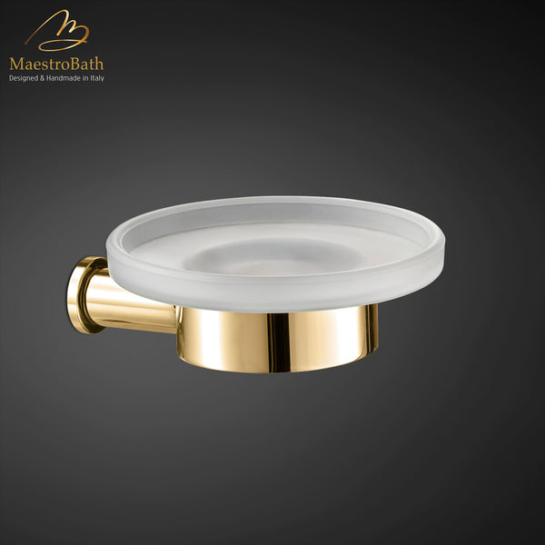 Modern Soap Holder | Polished Gold