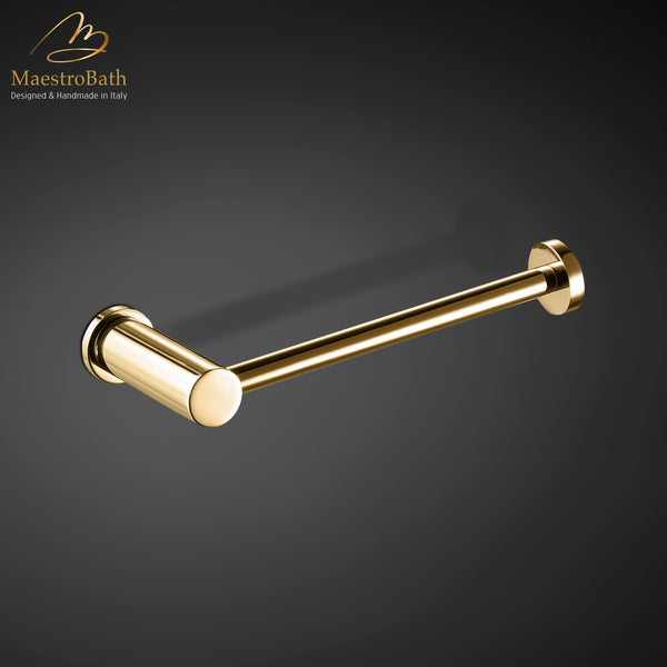 Modern Horizontal Roll Holder | Polished Gold