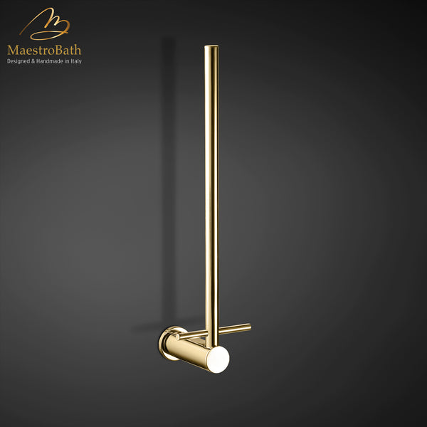 Modern Vertical Roll Holder | Polished Gold