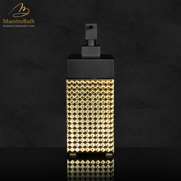 Cactus Soap Dispenser | Gold and Black Mat