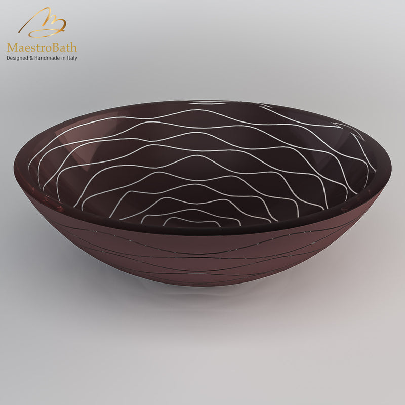 VetroFreddo Wave Moka Vessel Sink