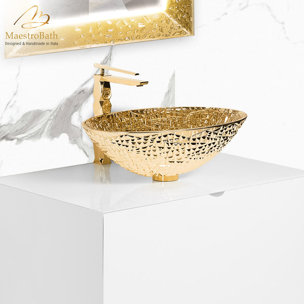 De Medici Ice Oval Gold 24Kt #color_gold