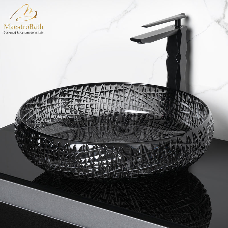 Scenia Crystal Oval Bathroom Sink