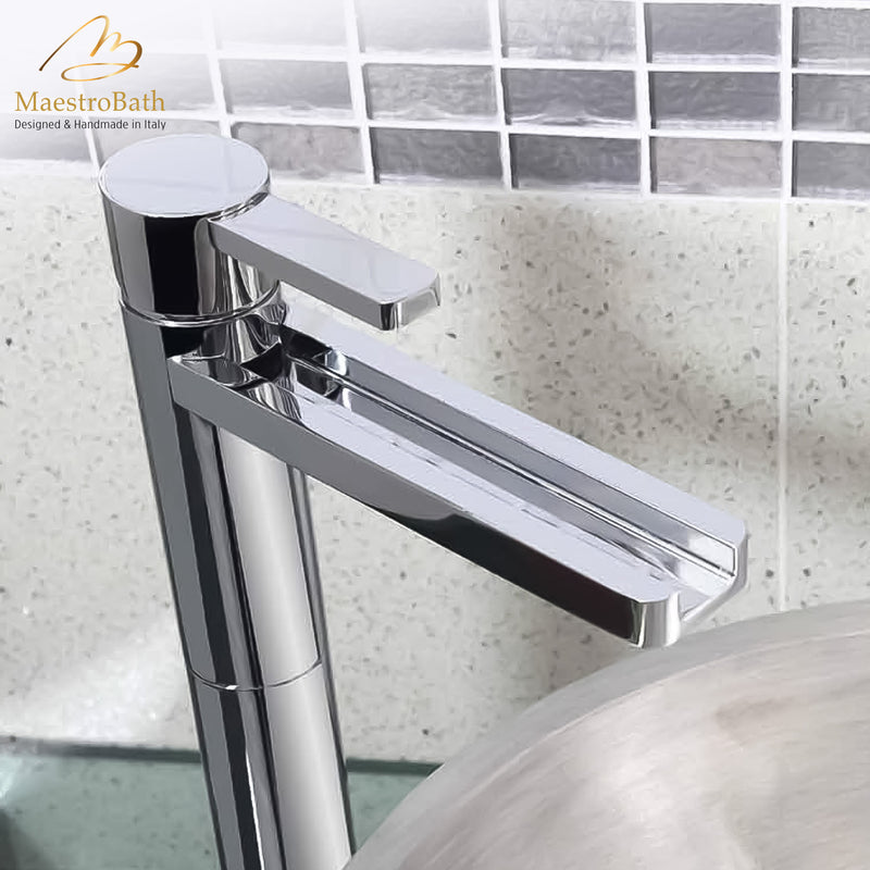 Aqua Polished Chrome Luxury Bathroom Faucet