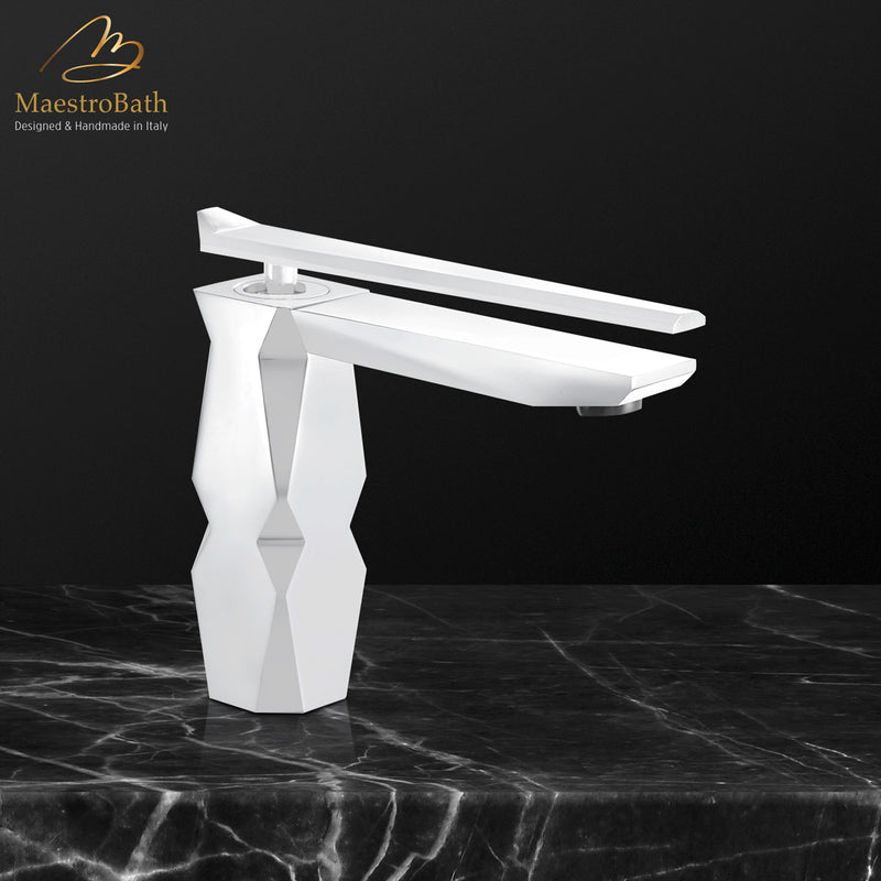 Ikon White Luxury Vessel Sink Faucet