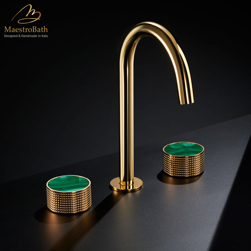 Preziosa Luxury 3-hole Bathroom Faucet | Polished Gold