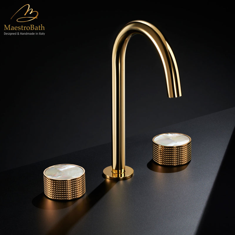 Preziosa Luxury 3-hole Bathroom Faucet | Polished Gold