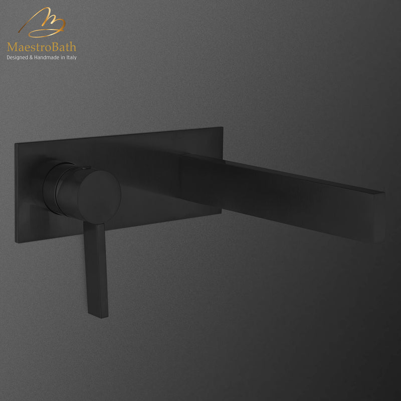 Luxury Wall Mount Bathroom Faucet Caso Black