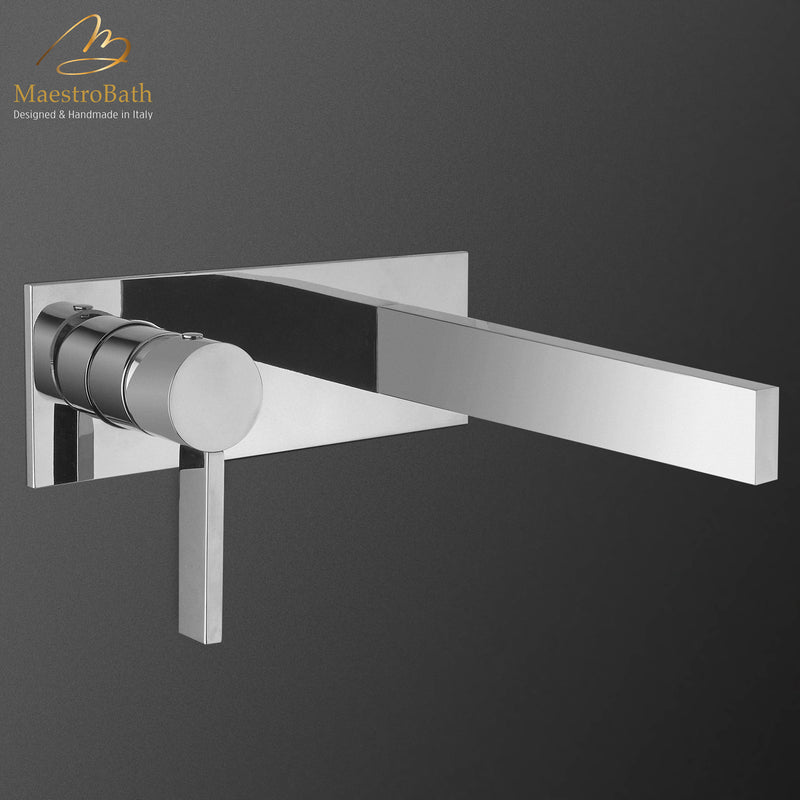 Luxury Wall Mount Bathroom Faucet Caso Chrome