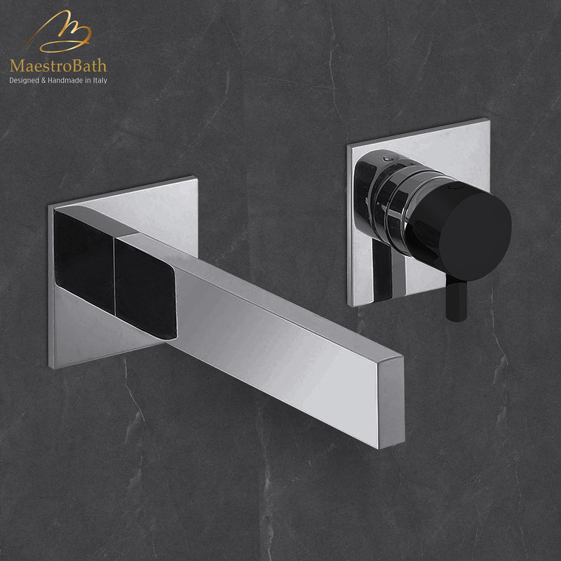 Ultra Modern Two Hole Bathroom Faucet | Polished Chrome