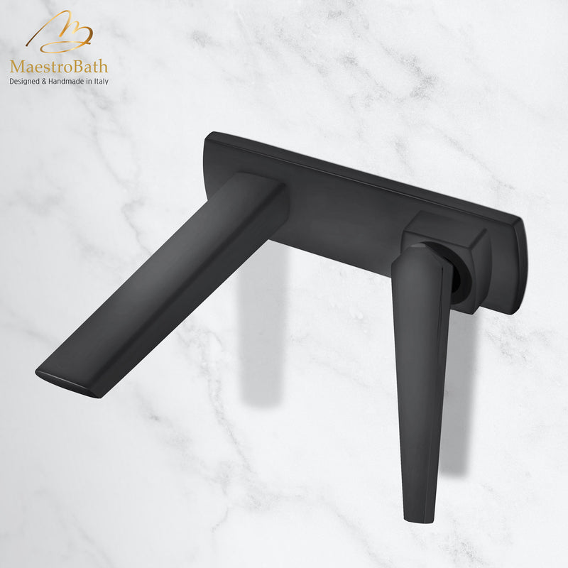 IKON Luxury Wall-Mount Bathroom Faucet | Black