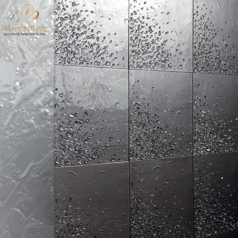 Gem Luxury Tile | Silver/Bronze