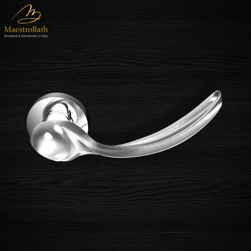 VENTO Crystal Door Handle | Mat/Chrome