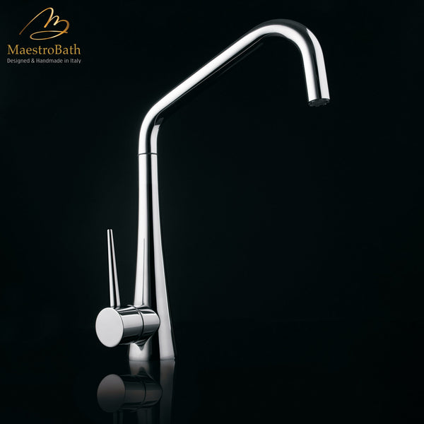 TINK D Chrome Modern Kitchen Faucet | Pull Out Dual Shower #color_polished chrome