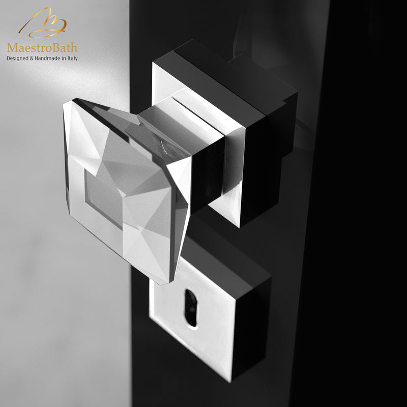 Modern Crystal Door Handle | Transparent