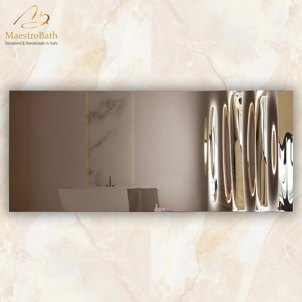 Wave Luxury Mirror | Silver and Bronze #color_bronze