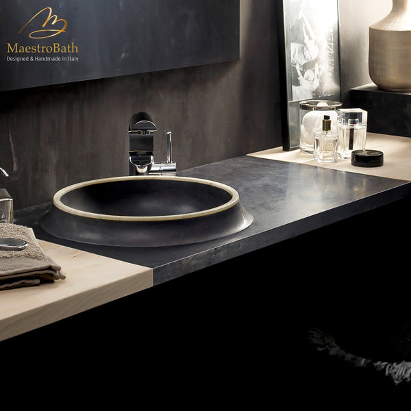 Natural Stone Sink VULKA #color_black