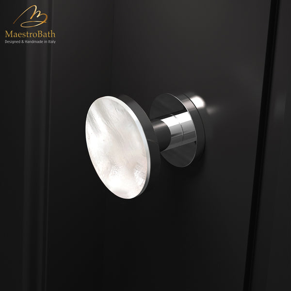 Pearl XL Door Knob | Madreperla/Chrome