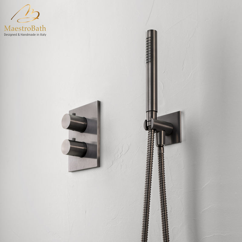 Cascade Complete Shower Set | Brushed Gun Metal