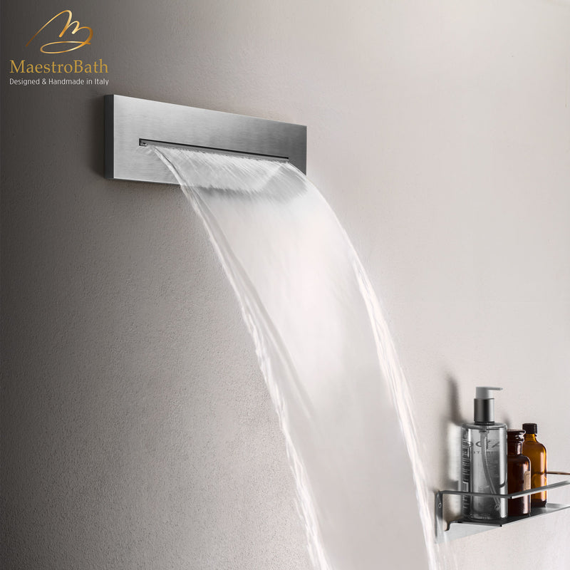 Flusso Complete Shower Set | Brushed Chrome