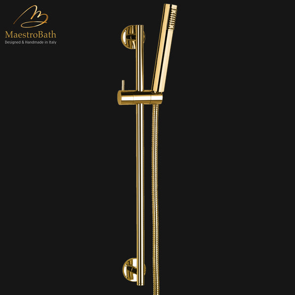 Mini Star Shower Sliding Bar | Polished Gold