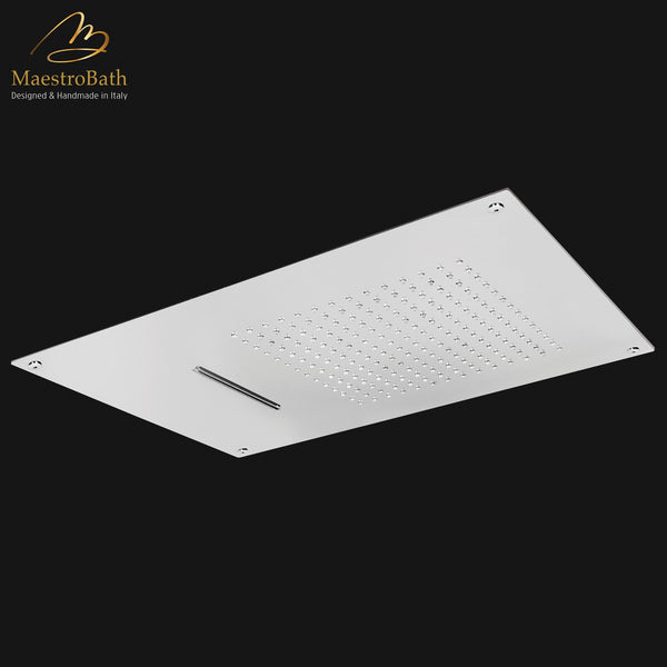 False Ceiling Shower Head 550X400 MM | Polished Chrome