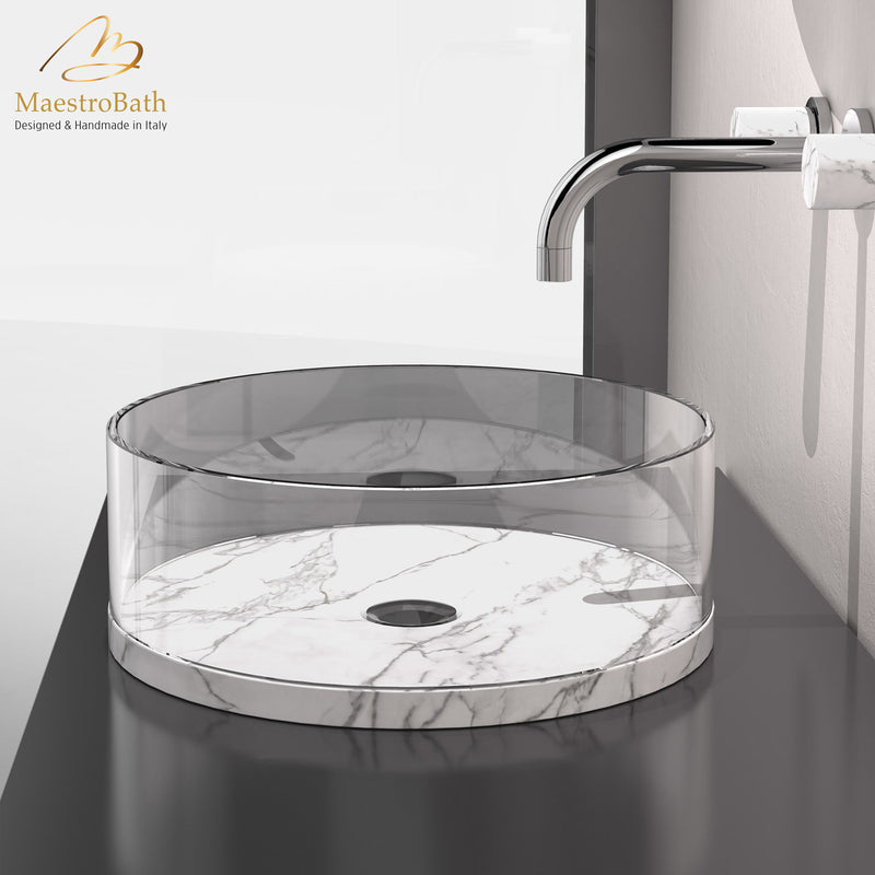 Cosmopolitan Circular Vessel Sink | White