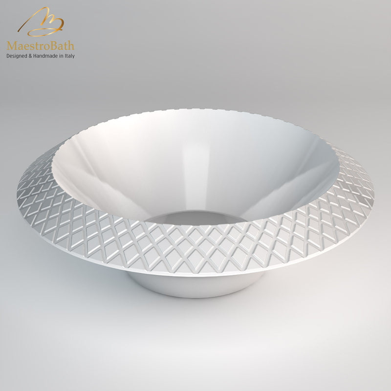 Teknoform Konka White Polish Luxury Sink