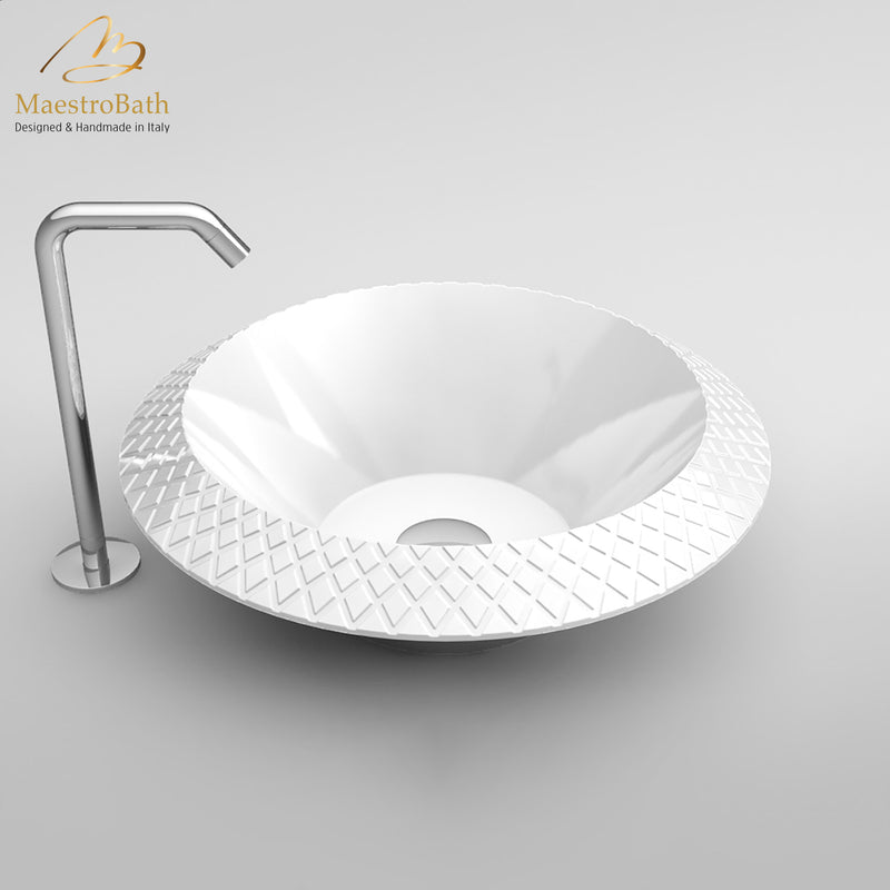 Teknoform Konka White Polish Luxury Sink