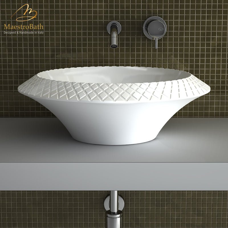 Teknoform Konka White Polish Luxury Sink