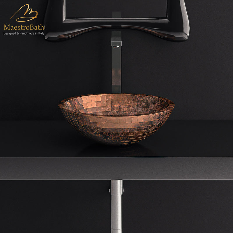 Teknoform Mosaic Copper Leaf Luxury Sink