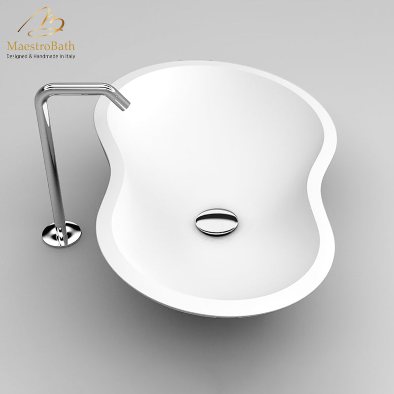 Teknoform Zelig White Luxury Vessel Sink