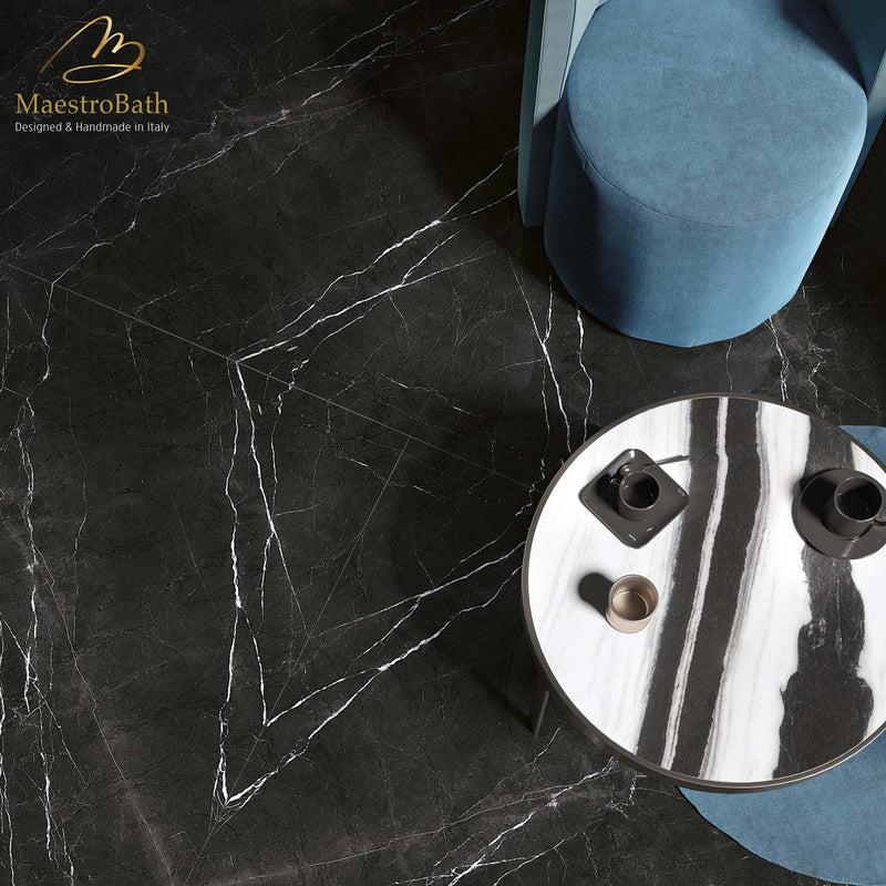 Nero Marquina Luxury Tile | Black